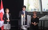 Canada's Prime Minister Justin Trudeau inaugurates the National Holocaust Monument in Ottawa on September 28, 2017. (Screen capture: YouTube)