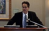 Screen capture from video of David Myers, executive director of New York’s Center for Jewish History. (YouTube/The University of Scranton)