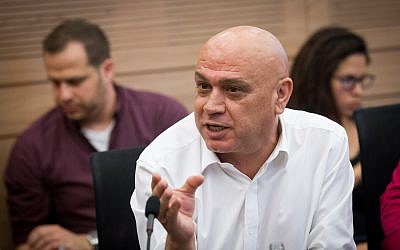 Meretz MK Issawi Frej attends an Economic Committee meeting at the Knesset on July 12, 2016. (Miriam Alster/Flash90)