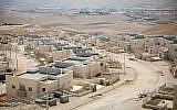 Illustrative: Construction of new housing in the Israeli settlement of Kfar Adumim, September 25, 2017. (Miriam Alster/Flash90)