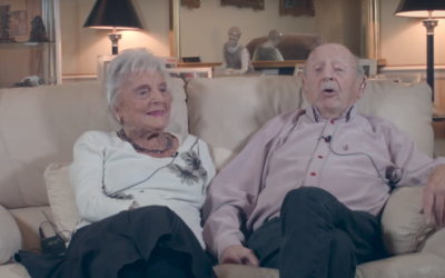 Helen and Maurice Kaye, aged 104 and 105 (YouTube screenshot)