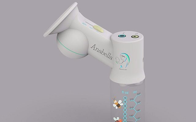 A prototype of the Anabella breast pump developed by husband and wife Masha and Senia Waldberg (Courtesy). A prototype of the Anabella breast pump developed by husband and wife Masha and Senia Waldberg (Courtesy).