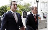 Michael Cohen, left, US President Donald Trump's personal attorney, arrives on Capitol Hill in Washington, September 19, 2017. (AP Photo/ Pablo Martinez Monsivais)