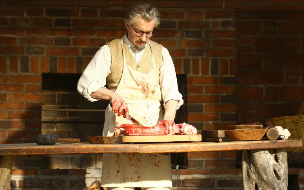 Trotsky portrayed as a butcher in the upcoming Russian television series bearing his name. (Courtesy) Trotsky portrayed as a butcher in the upcoming Russian television series bearing his name. (Courtesy)