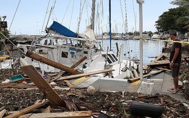 A damaged boat is seen at the Dinner Key marina in Miami, Florida, after Hurricane Irma passed through the area, on September 11, 2017. (Joe Raedle/Getty Images/AFP) A damaged boat is seen at the Dinner Key marina in Miami, Florida, after Hurricane Irma passed through the area, on September 11, 2017. (Joe Raedle/Getty Images/AFP)