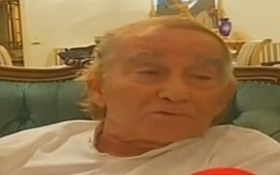 Roger Pinto, whose son and wife were  the victims of an alleged anti-Semitic attack in their home in the suburb of Livry Gargan, northeast of Paris. (Channel 2 Screenshot)