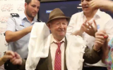 Shalom Shtanberg at his bar mitzvah in Haifa, Aug. 31, 2017. (Screenshot from Ynet/JTA)
