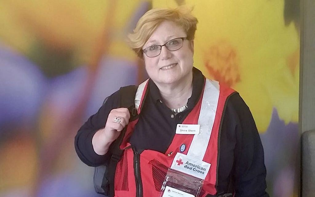 Rabbi Shira Stern of Marlboro, New Jersey is a Disaster Spiritual Care provider for the American Red Cross. (Courtesy Shira Stern/JTA) Rabbi Shira Stern of Marlboro, New Jersey is a Disaster Spiritual Care provider for the American Red Cross. (Courtesy Shira Stern/JTA)