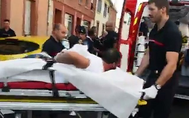 French police arrest a man who shouted 'Allahu Akbar' and attacked seven people in Toulouse, September 13, 2017. (Screenshot) French police arrest a man who shouted 'Allahu Akbar' and attacked seven people in Toulouse, September 13, 2017. (Screenshot)