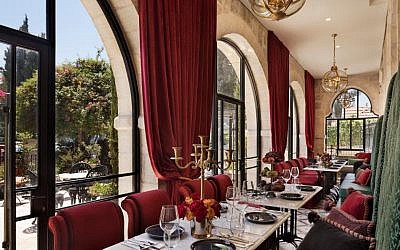 Breakfast and high tea are served in the front garden and front vestibule of the boutique Villa Brown hotel, where the kosher certification is offered by Tzohar (Courtesy Villa Brown)