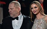 US producer Harvey Weinstein and his wife Georgina Chapman arriving for the screening of the film 'Hands of Stone' at the 69th Cannes Film Festival in Cannes, France, May 16, 2016. (AFP Photo/Alberto Pizzoli)
