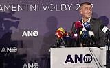 Czech billionaire Andrej Babis, chairman of the ANO movement arrives to deliver his speech at ANO headquarter after Czech elections on October 21, 2017 in Prague. AFP PHOTO / MICHAL CIZEK)