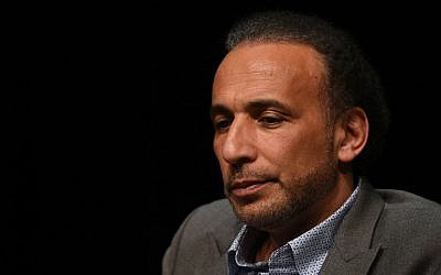 This photo taken on March 26, 2016, shows Swiss Islamologist Tariq Ramadan posing during a conference on the theme "Live together," in Bordeaux, southwestern France. (AFP PHOTO / MEHDI FEDOUACH)