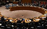 The UN Security Council votes to  extend investigations into who is responsible for chemical weapons attacks in Syria at the United Nations on October 24, 2017. (AFP PHOTO / TIMOTHY A. CLARY)