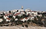 A picture taken from the Israeli settlement of Kedar shows the Israeli settlement of Maale Adumim, both in the West Bank, on October 26, 2017. (AFP PHOTO / THOMAS COEX)