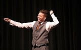 White nationalist Richard Spencer reacts to the audience as he speaks at the Curtis M. Phillips Center for the Performing Arts in Gainesville, Florida, October 19, 2017. (Joe Raedle/Getty Images/AFP)