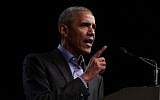 Former US president Barack Obama speaks as he campaigns for Democratic gubernatorial candidate and Virginia Lieutenant Governor Ralph Northam during a campaign event at the Greater Richmond Convention Center October 19, 2017 in Richmond, Virginia. (Alex Wong/Getty Images/AFP)