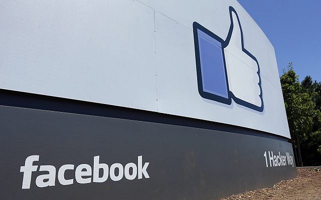 File: This July 16, 2013, photo shows a sign at Facebook headquarters in Menlo Park, California. (AP Photo/Ben Margot, File) File: This July 16, 2013, photo shows a sign at Facebook headquarters in Menlo Park, California. (AP Photo/Ben Margot, File)