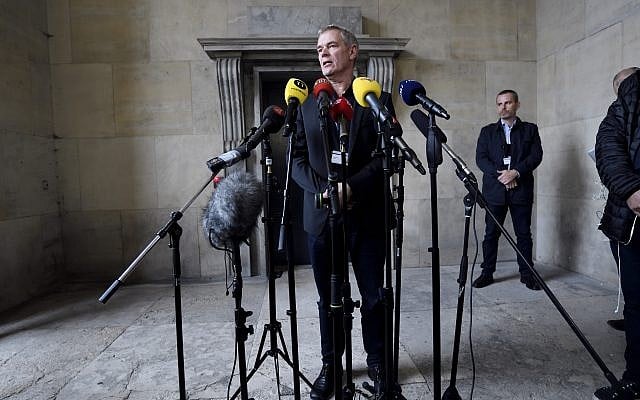Chief Police investigator Jens Moeller makes a comment concerning the latest findings in connection with the Kim Wall murder case during a press conference at police headquarters in Copenhagen, Denmark, Saturday, Oct. 7, 2017. (Tariq Mikkel Khan/Ritzau via AP) Chief Police investigator Jens Moeller makes a comment concerning the latest findings in connection with the Kim Wall murder case during a press conference at police headquarters in Copenhagen, Denmark, Saturday, Oct. 7, 2017. (Tariq Mikkel Khan/Ritzau via AP)