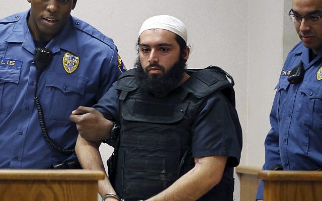 In this photo from Tuesday, Dec. 20, 2016, Ahmad Khan Rahimi, the man accused of setting off bombs in New Jersey and New York in September is led into court in Elizabeth, N.J. (AP/Mel Evans) In this photo from Tuesday, Dec. 20, 2016, Ahmad Khan Rahimi, the man accused of setting off bombs in New Jersey and New York in September is led into court in Elizabeth, N.J. (AP/Mel Evans)