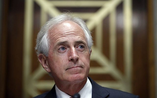 In this Sept. 19, 2017, photo, Senator Bob Corker is seen on Capitol Hill in Washington. (AP/Alex Brandon) In this Sept. 19, 2017, photo, Senator Bob Corker is seen on Capitol Hill in Washington. (AP/Alex Brandon)
