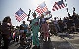 Illustrative: Evangelical Christians from various countries wave flags as they march to show their support for Israel in Jerusalem. (AP Photo/Sebastian Scheiner, File)