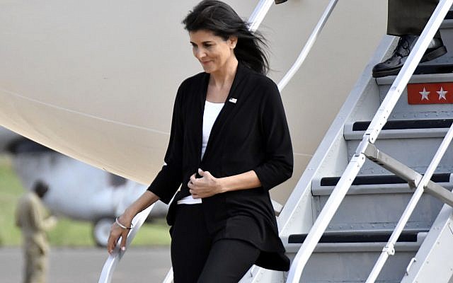 US Ambassador to the United Nations Nikki Haley arrives in Juba, South Sudan, Wednesday, October 25, 2017. (AP Photo) US Ambassador to the United Nations Nikki Haley arrives in Juba, South Sudan, Wednesday, October 25, 2017. (AP Photo)