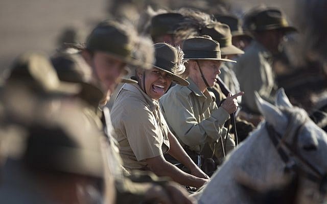 History enthusiasts and descendants of Australian Mounted Division and ANZAC (Australian and New Zealand Mounted Division) Mounted Division soldiers ride their horses during rehearsal of the reenactment of the Battle of Beersheba when British and ANZAC forces captured Beersheba from the Ottoman Empire during World War I, as part of the 100 year anniversary, near Beersheba, southern Israel, October 30, 2017. (AP Photo/Oded Balilty)