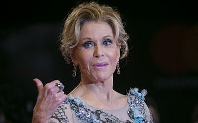 Actress Jane Fonda poses for photographers at the photo call of the film 'Our Souls at Night' during the 74th edition of the Venice Film Festival in Venice, Italy, Friday, Sept. 1, 2017 (Joel Ryan/Invision/AP)