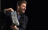 Julian Edelman reading from his children’s book at the JCC of Greater Boston, Oct. 10, 2017. (Nikki Cole)