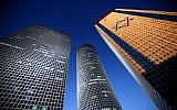 Illustrative image: Azrieli Towers, Tel Aviv (Moshe Shai/Flash90)