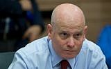 Knesset legal adviser Eyal Yinon at a meeting of the Constitution, Law, and Justice Committee, February 23, 2016.
 (Yonatan Sindel/Flash90)