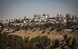 View of neighborhoods in Ma'ale Adumim, near Jerusalem, October 3, 2017. (Hadas Parush/Flash90)