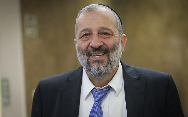 Interior Minister Aryeh Deri arrives for the weekly government conference at the Prime Minister's Office in Jerusalem, October 15, 2017. (Alex Kolomoisky) Interior Minister Aryeh Deri arrives for the weekly government conference at the Prime Minister's Office in Jerusalem, October 15, 2017. (Alex Kolomoisky)