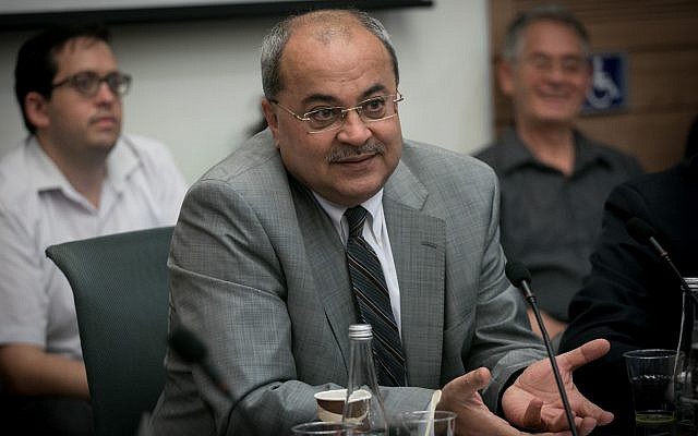Joint List MK Ahmad Tibi attends a discussion on the 'Jewish State' bill in the Knesset, on October 23, 2017. (Miriam Alster/FLASH90) Joint List MK Ahmad Tibi attends a discussion on the 'Jewish State' bill in the Knesset, on October 23, 2017. (Miriam Alster/FLASH90)