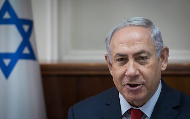 Prime Minister Benjamin Netanyahu attends the weekly cabinet meeting at the PM's office in Jerusalem, on October 29, 2017. (Ohad Zwigenberg/POOL) Prime Minister Benjamin Netanyahu attends the weekly cabinet meeting at the PM's office in Jerusalem, on October 29, 2017. (Ohad Zwigenberg/POOL)