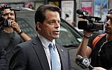 Anthony Scaramucci departing from “The Late Show With Stephen Colbert” in New York City, August 14, 2017. (Mike Coppola/Getty Images via JTA)