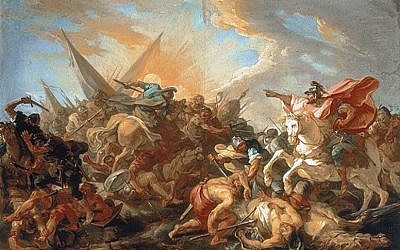 Joshuah Ordering the Sun to Stand Still (1743-1744), Joseph Marie Vien in Musée Fabre, Montpellier. (Public domain, Wikimedia Commons)
