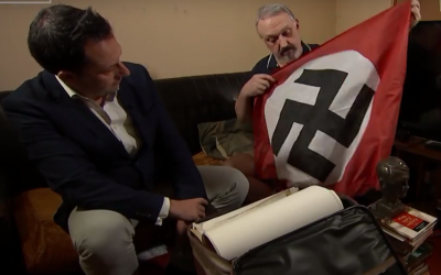 Kevin Wilshaw (R) is seen in an interview with the UK's Channel 4 aired on October 17, 2017. (Screen capture: YouTube)