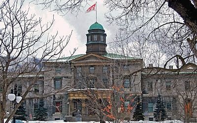 The Arts Building at McGill University in Montreal, Canada. (Wikimedia Commons via JTA)