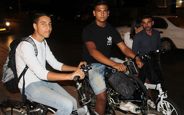 On anti-clown patrol in Hadera (Ben Hartman)