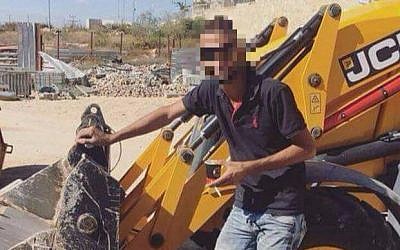 A photo posted to Facebook on October 15, 2017, by a Palestinian worker that led to his mistaken arrest by Israeli police (courtesy)