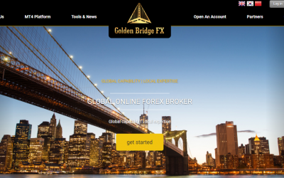 A screenshot of the Golden Bridge Forex website on October 3, 2017 (Screenshot)