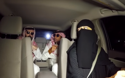 A scene from the video for "Saudi Girls Will Drive" by Saudi Arabian band "Most of Us." (Screen capture: YouTube)