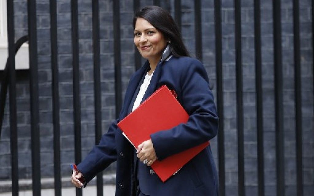 Britain's International Development Secretary Priti Patel arrives at 10 Downing Street for the weekly meeting of the cabinet in central London on October 31, 2017. AFP PHOTO / Tolga AKMEN)