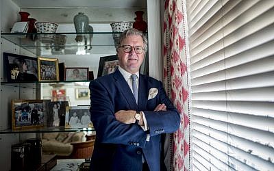 Roderick Francis Arthur Balfour, "The fifth Lord Balfour" poses for a photograph in his flat in west London on October 28, 2017. (AFP Photo/Tolga Akmen)