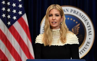 Ivanka Trump speaks at a fireside chat on tax reform with at the Ronald Reagan Presidential Library in Simi Valley, California, on November 5, 2017. (AFP PHOTO / FREDERIC J,. BROWN)