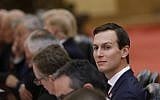 White House senior adviser Jared Kushner attends a bilateral meeting with China's President Xi Jinping and US President Donald Trump at the Great Hall of the People in Beijing on November 9, 2017. (AFP/Pool/Thomas Peter)