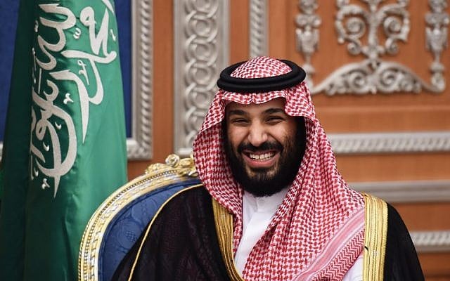 Saudi Crown Prince Mohammed bin Salman attends a meeting with Lebanon's Christian Maronite patriarch on November 14, 2017, in Riyadh. (AFP/ Fayez Nureldine)