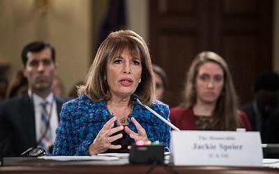 US Democratic Representative from California Jackie Speier speaks during a House Administration Committee hearing on "Preventing Sexual Harassment in the Congressional Workplace" on Capitol Hill in Washington, DC, on November 14, 2017. (AFP Photo/Nicholas Kamm)